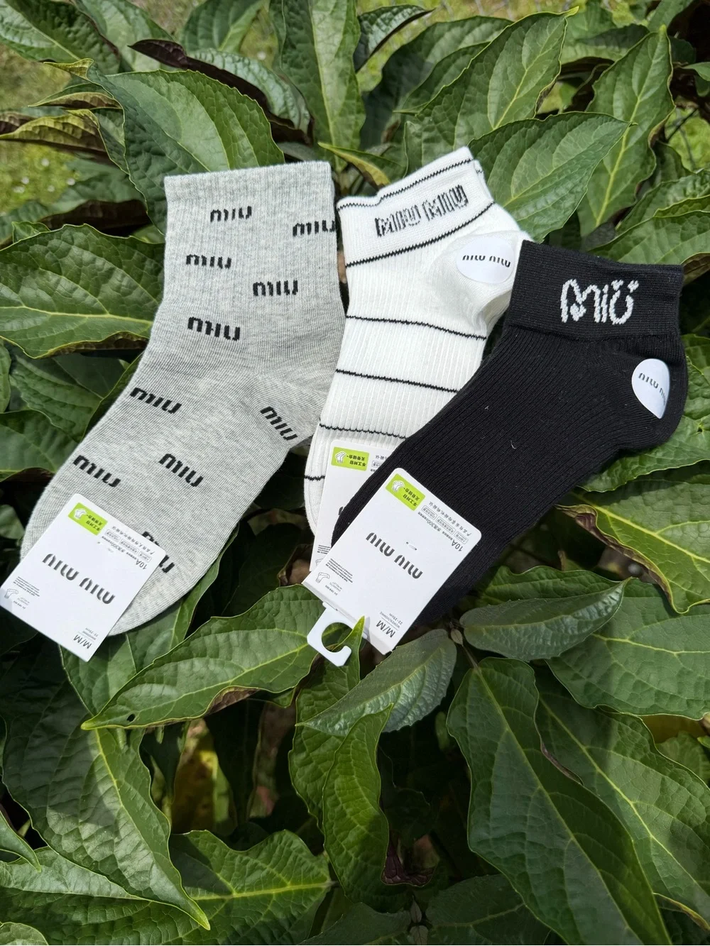 MIU MIU Casual Crew Socks Pack of 3